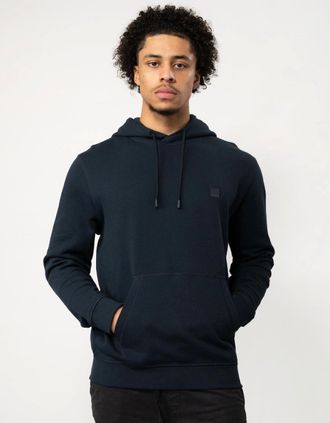 HUGO BOSS Mens BOSS Orange Wetalk Mens Pullover Hoodie With Logo Patch NOS - Dark Blue 404 - Navy - Size: 48