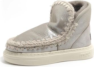 Mou Winterlaarzen - Dames - Winterlaarzen - Beige - 40 EU - Schoenen