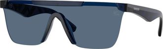 Burberry Rechthoekige Zonnebril - unisex - Zonnebrillen - Blauw - 41 MM - Nylon - Accessoires