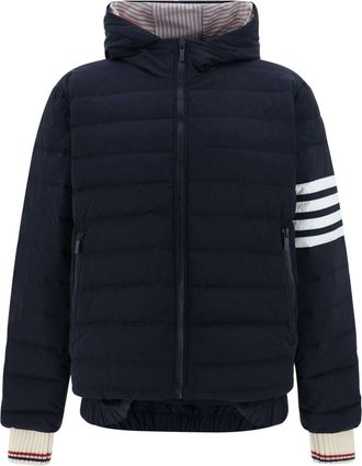 Thom Browne Piumino con dettaglio a righe - Blu