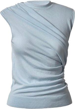 Tove Soft Blue Wool Vita Sleeveless Knit Size XS