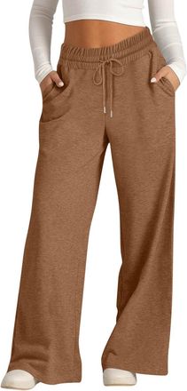 Generic Straight Leg Joggers Womens,Fall Baggy Wide Leg Joggers Lightweight Comfy High Waist Sweatpants Lounge Palazzo Trousers Casual Running Sports Yoga Pan