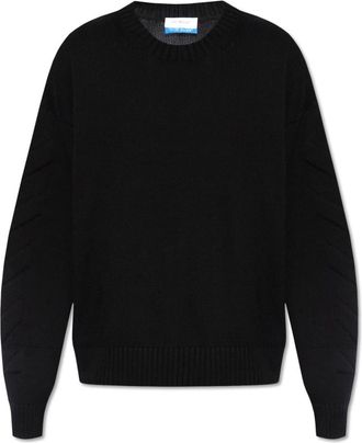 Off-white Katoenen Trui - Heren - Ronde hals truien - Zwart - M - Katoen - Truien & Vesten