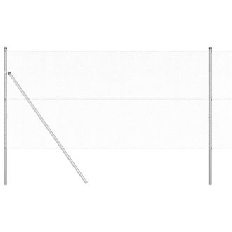 Berkfield Home Hexagon Fence 1.4x10 m Galvanised Steel in Silver