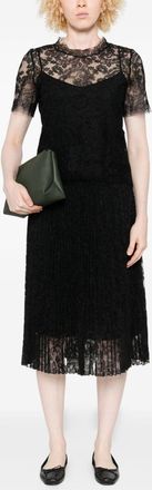 Ermanno Scervino Womens Lace T-shirt - Black - Size EU 38 (Womens)