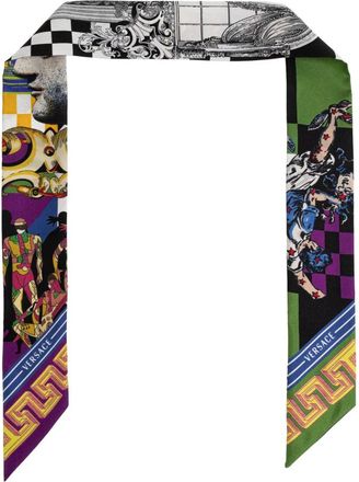 Versace Accessoires, Dames, Veelkleurig, ONE Size, Zijden sjaal