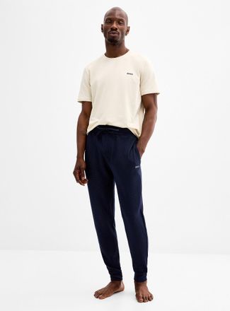 BOSS Mens Waffled pyjama joggers