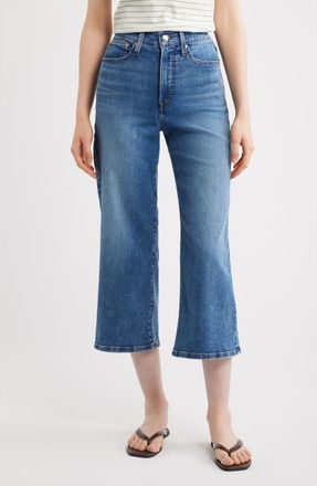 Madewell The Short Wide-Leg Crop Jeans Super Stretch Denim in Oneida Wash at Nordstrom, Size 24