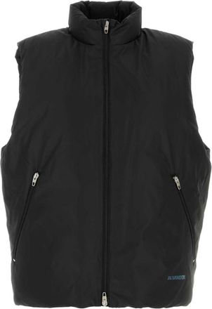 Jil Sander Black Mock Collar Jacket