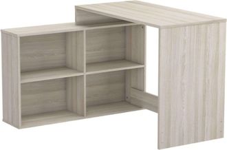 M&S Collection M&s - Mesa Escritorio Shannon Con Estanter&iacute;a Baja Color Roble 112x77x101 Cm