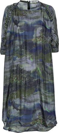 Henrik Vibskov Abito midi con stampa - Grigio