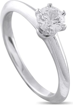 Tiffany & Co. Pre-Owned Tiffany Co. 18K White Gold 0.43ct Diamond Solitaire Ring TI05 040926
