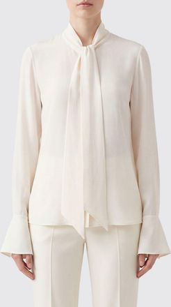 Nina Ricci Blusa in seta con collo a fusciacca e polsini svasati