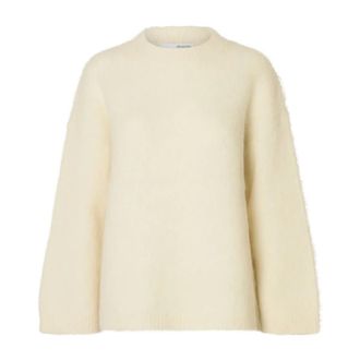 Selected Truien & Vesten, Dames, Beige, XL, Nylon, Alpaca Gebreide Trui