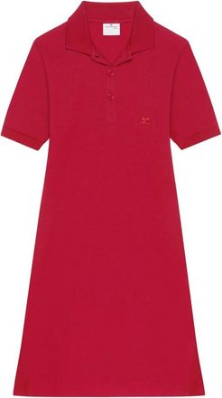 Courr&egrave;ges Jurk Polo Piqu&eacute; - Dames - Korte kleedjes - Rood - S - Kleedjes