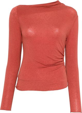 Niù draped side-seam sweater - women - Fabric - S - Red