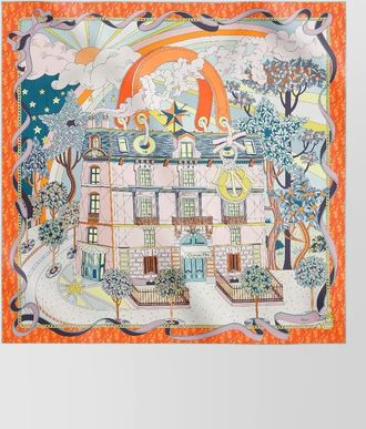 Dior square scarf lightweight fabric decorative border