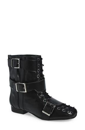 Ganni Lace-Up Boot in Black at Nordstrom Rack, Size 9Us / 39Eu