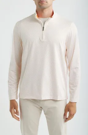 Johnston & Murphy XC+ Performance Game Day Quarter-Zip Pullover in Bright Orange at Nordstrom, Size Xx-Large