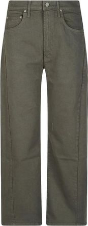 Mother The Half Pipe Flood Jeans - Dames - Loose Fit Jeans - Groen - W28 - Katoen - Jeans