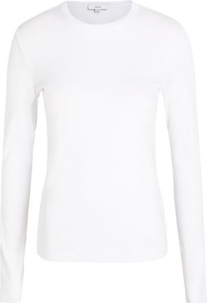 Vince Essential Cotton-blend top - White - S (UK8-10 / S)