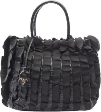 Prada Pre-owned Handbags, female, Black, Size: ONE SIZE Pre-owned Vintage Nylon Handbag