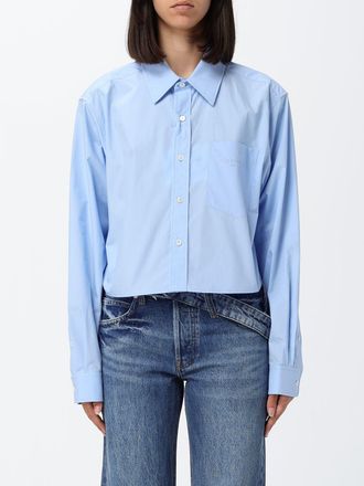 Alexander Wang Camicia a maniche lunghe in cotone stretch con tasche