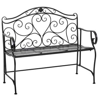Wanderlust Deco Banco De Forja Negro 110x50x88