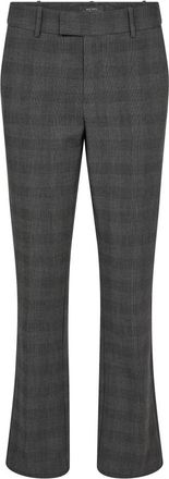 Mos Mosh Slim-fit flare broek met zijzakken - Dames - Wijde Broeken - Grijs - M - Polyester - Broeken