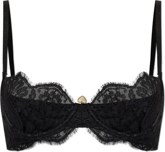 Dsquared2 Zijden Beha met Kant - Dames - BHs - Zwart - XL - Ondergoed