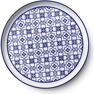 Kaleidos Milano Línea COIMBRA - juego de 4 platos nórdicos cm 27, blanco/azul