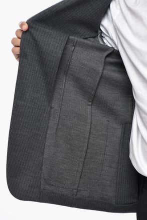 Corneliani Blazer Sfoderato in Jersey di Lana Vergine Motivo Gessato Corneliani