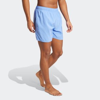 adidas Badeshorts ADIDAS PERFORMANCE SWIM 5-INCH, Herren, Gr. S, N-Gr, blau (blau fusion, wei&szlig;), Obermaterial: 100% Polyester, Badehosen Badeshorts