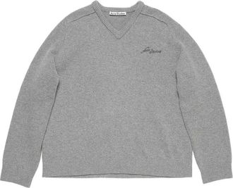 Acne Studios V-Neck Logo Sweater