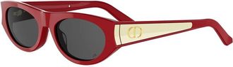 Dior Diorglow B21 Smoke Oval Ladies Sunglasses CD40225I 66A 54