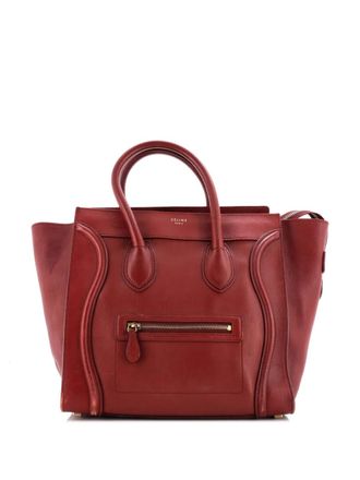 Celine Luggage Bag Smooth Leather Medium tote bag - Red