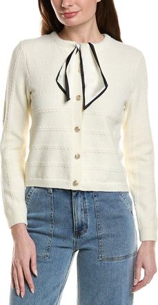 CeCe by Cynthia Steffe Woven Tie Scarf Cardigan