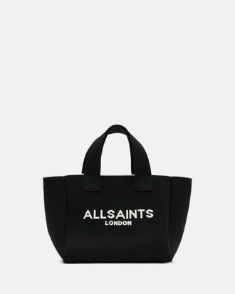AllSaints Polyester Izzy Logo Print Knitted Mini Tote Bag, Size: One Size