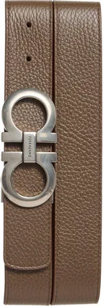 Ferragamo Reversible Double Gancio Belt in Clay Midbrown at Nordstrom, Size 110