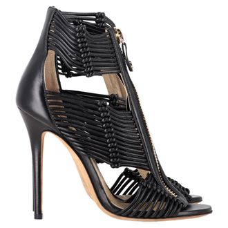 Jimmy Choo London Jimmy Choo Kattie Hakken in Zwart Leren