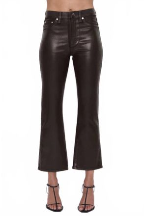 Pistola Denim Lennon High Rise Crop Boot Pants In Coated Mocha