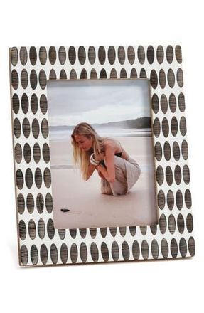Zodax Sahara Resin Picture Frame in White/Beige at Nordstrom Rack