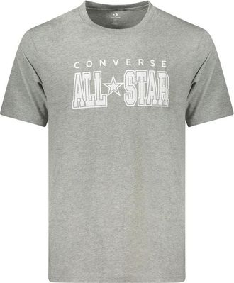 Converse Grijze Katoenen T-Shirt voor Mannen