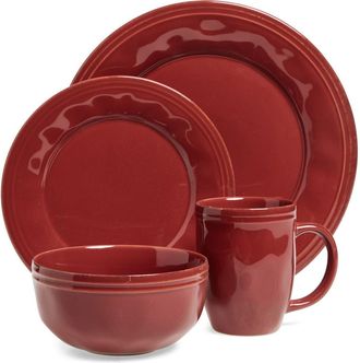 Rachael Ray Cucina 16-Piece Dinnerware Set in Cranberry Red at Nordstrom Rack