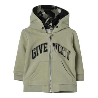 Givenchy Green Hooded Jumper with Logo Embroidery - male - Givenchy - Kids Sweatshirts - Green - 6 M - Kids
