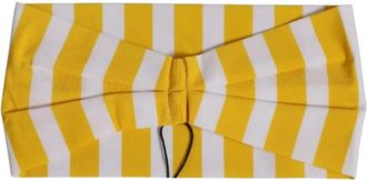 Dolce & Gabbana Fascia per capelli a righe intrecciate - - Accessories - Donna - Giallo - ONE SIZE