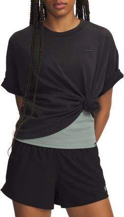 Under Armour Boxy Wordmark T-Shirt in 001 Black at Nordstrom, Size Xx-Large