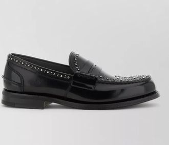 Churchs leather studded loafers