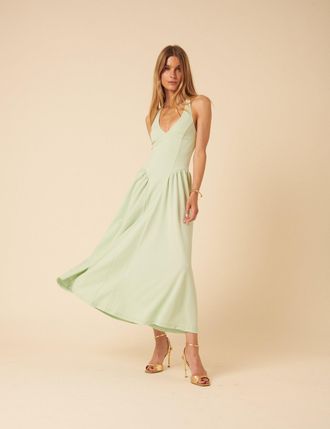 Nobody's Child Mint Green Halter Neck Amie Midi Dress
