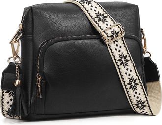 Generic Trendy Crossbody Bag for Women,PU Leather Shoulder Bag with Adjustable Strap Satchel Bags Vintage Casual Bags for Daily Shopping Work Travel